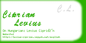ciprian levius business card